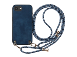 Avizar Capa Com Cordão Removível Para Iphone 16e Azul Escuro