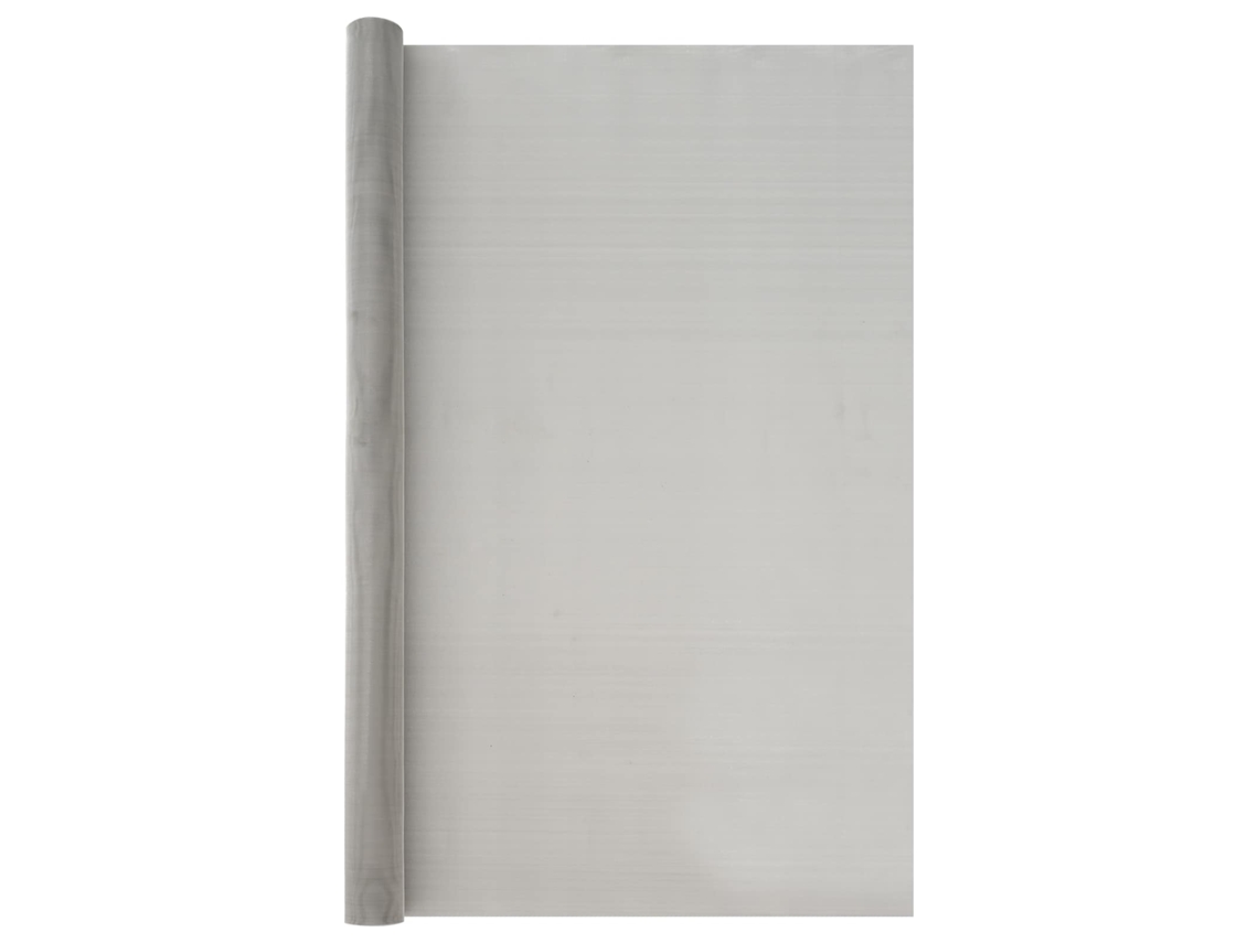 Vidaxl Tela De Malha 100 X 500 Cm 60 Mesh Aço Inoxidável 201 Prateado