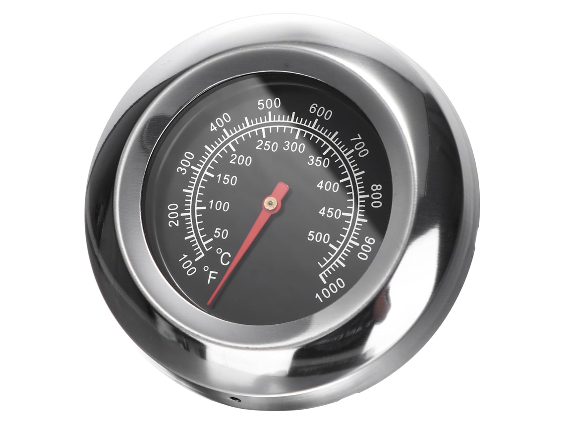 Termômetro Bimetálico Kichouse para Churrasco e Cozinha, Faixa de Temperatura de 50 a 500 °c, Feito de Vidro e Metal, CHABERLU