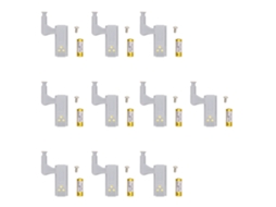 2026 10 Conjuntos de Luz Led Bisagra de Alto Brilho em Abs para Armário com 3 Pérolas de Lâmpada Luz Quente