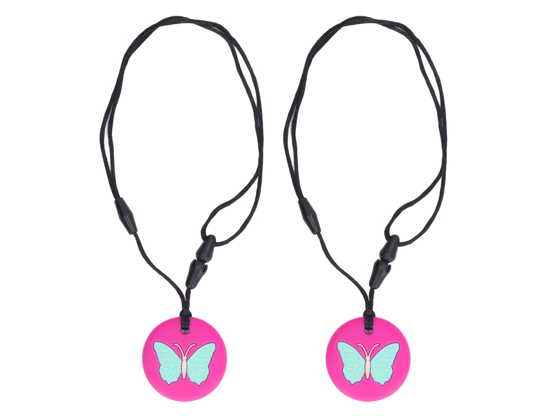 Mali 2pcs Colar de Mordida Sensorial Silicone Seguro para Bebê Criança Alivio de Disconforto Dentes