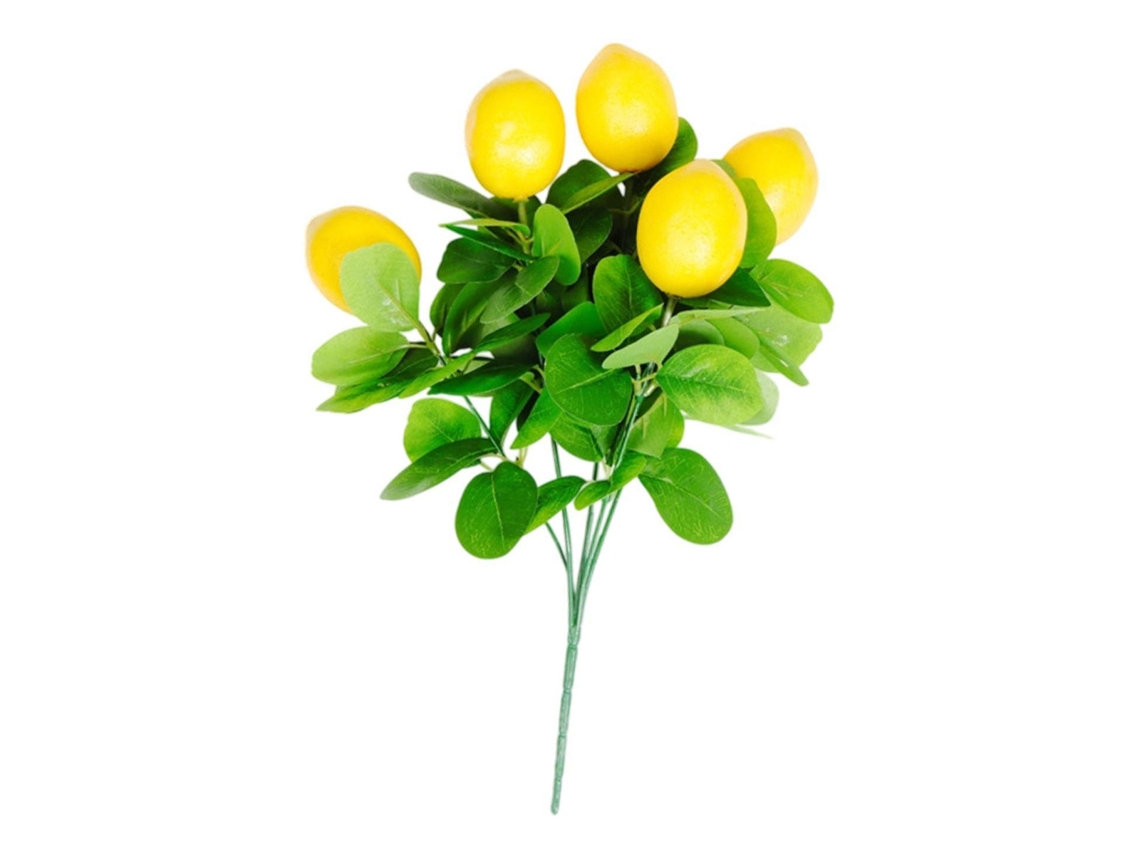 Ramo de limão artificial, planta falsa, centro de mesa estilo Aslowmoose