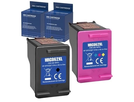 Cartucho De Tinta Substituição Hp 62xl Preto Cor Compatível Officejet 200 5700 5740 8040 Envy 5540 5600 5660 5665 7600 7640 8000 Phonillico