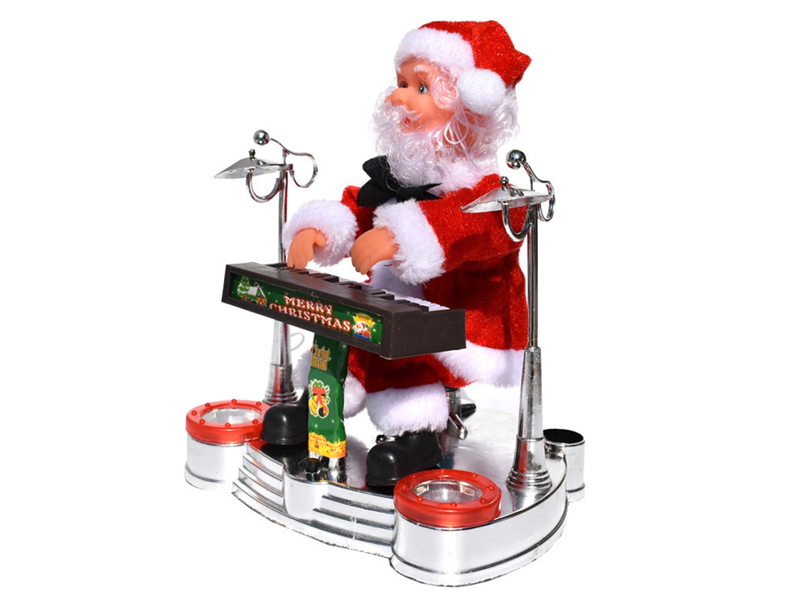 Boneco Papai Noel Elétrico Toca Piano Música Decorativo Natal Presente S/MARCA