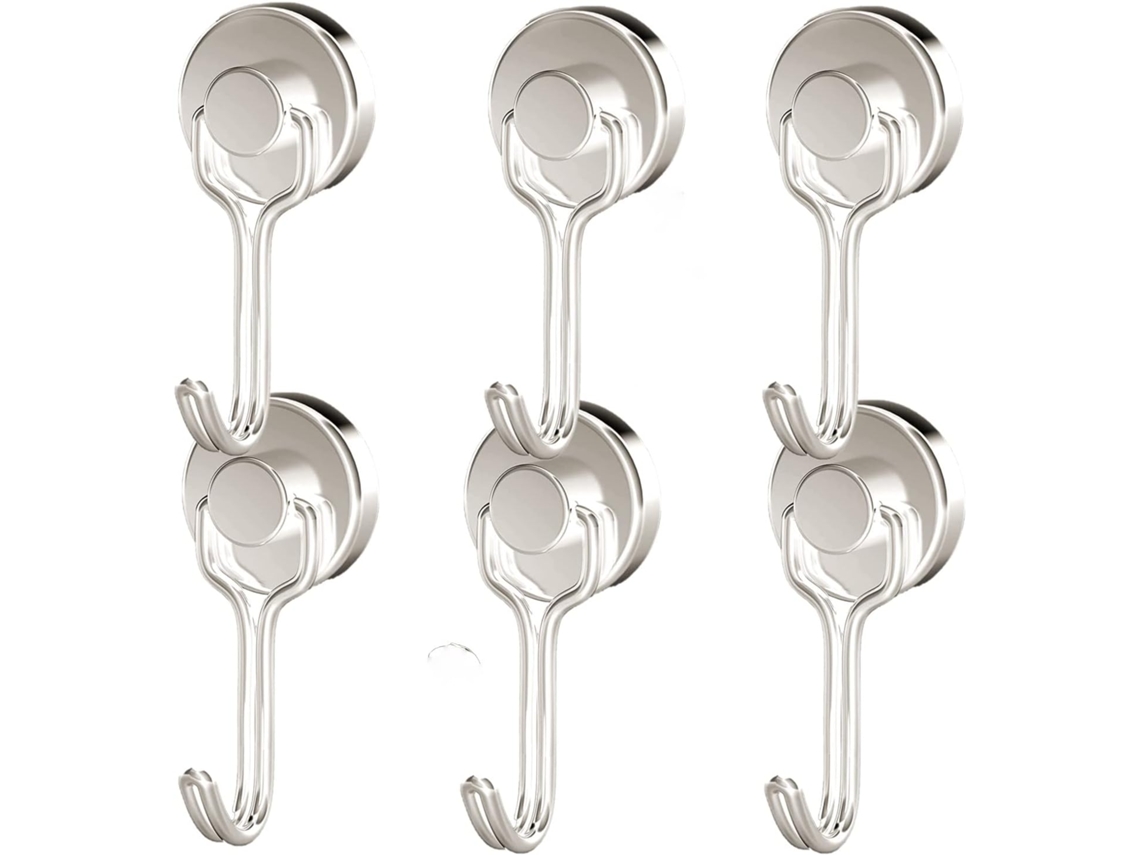 Lurelia Gancho Magnético De Neodímio 6 Un., Suporta 13,6 Kg, 20 Mm, Giratório