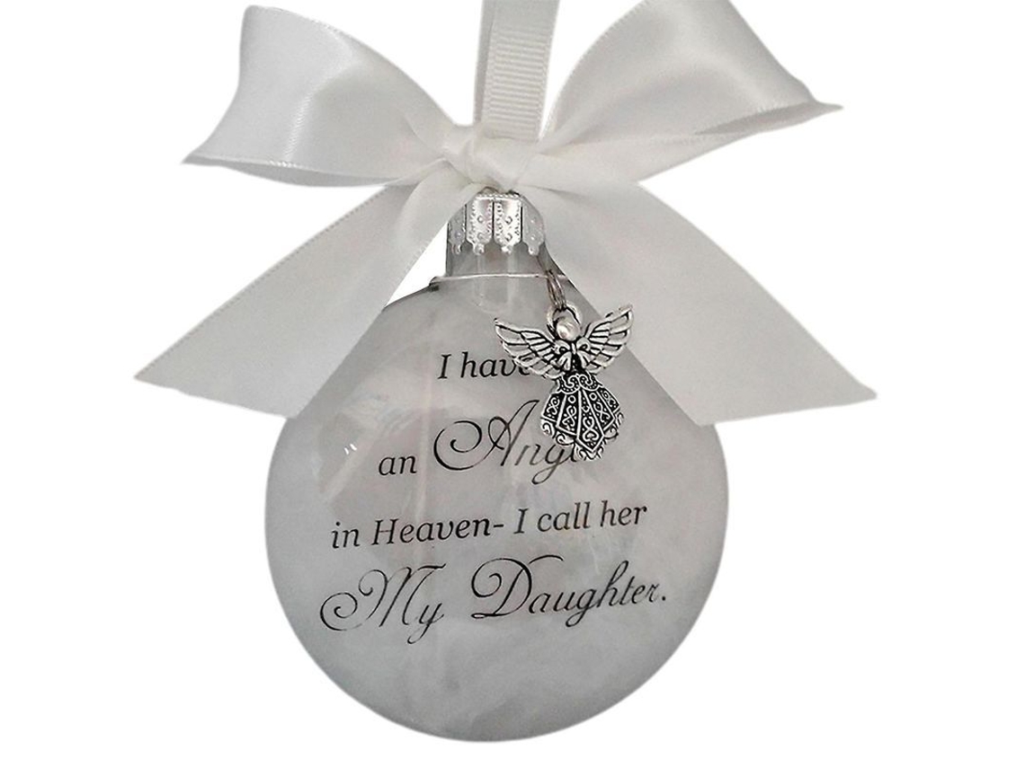 Adorno Com Caneta Esférica De Cristal Para Natal Com Inscrição Anjo No Céu Decoração Memorial 10