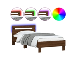 Bed Frame, Bed Frames Vidaxl Marrom Madeira Processada (100 X 200 Cm)