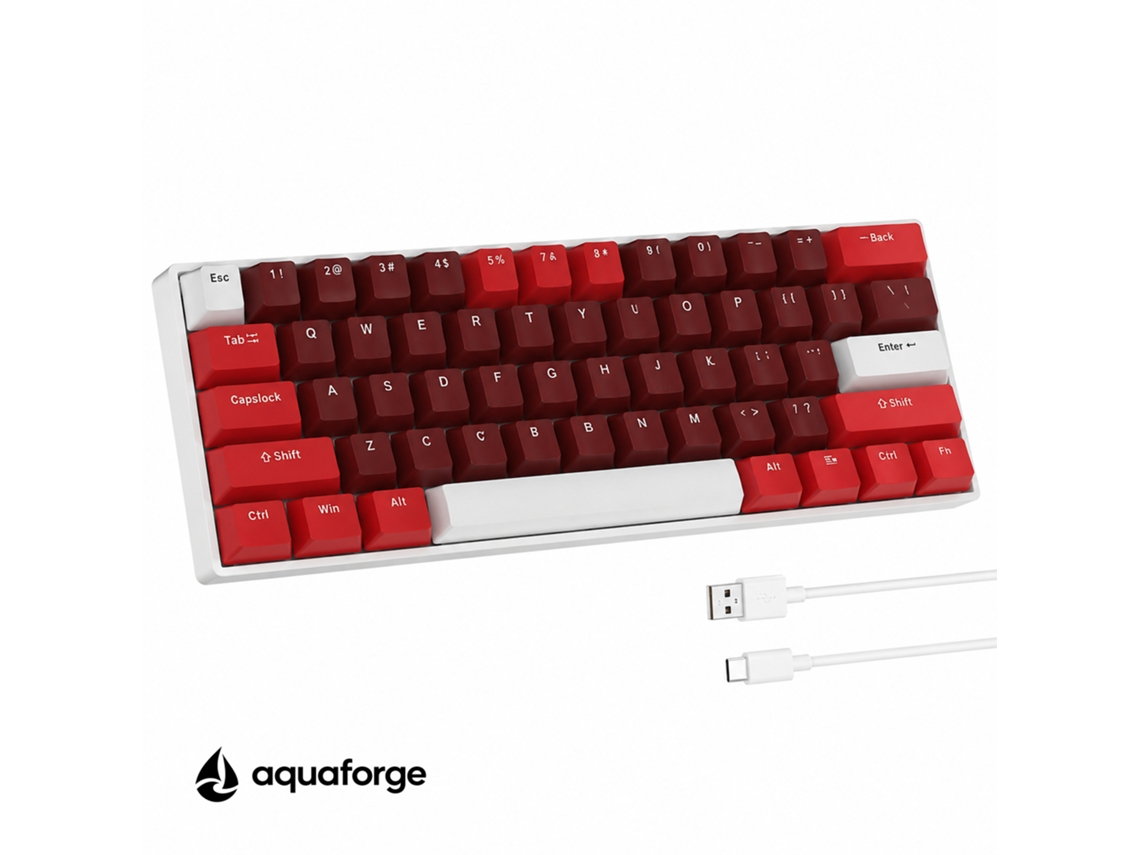 Teclado Mecânico Tri-modo Usb Rgb Switch Azul Branco