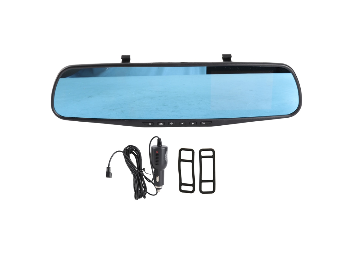 Mali espelho Retrovisor Inteligente com Câmera de Ré 3.5 Polegadas 1080p, Câmera Frontal e Monitoramento de Estacionamento para Carro