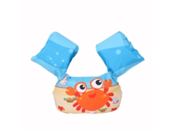 Colete de Natação Infantil Poliéster Epe Crab Laranja