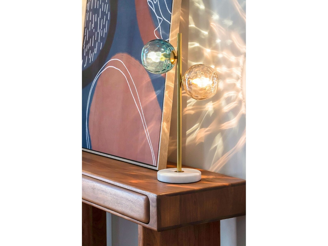 Lâmpada De Mesa Home Esprit Prata 40 W 220 V