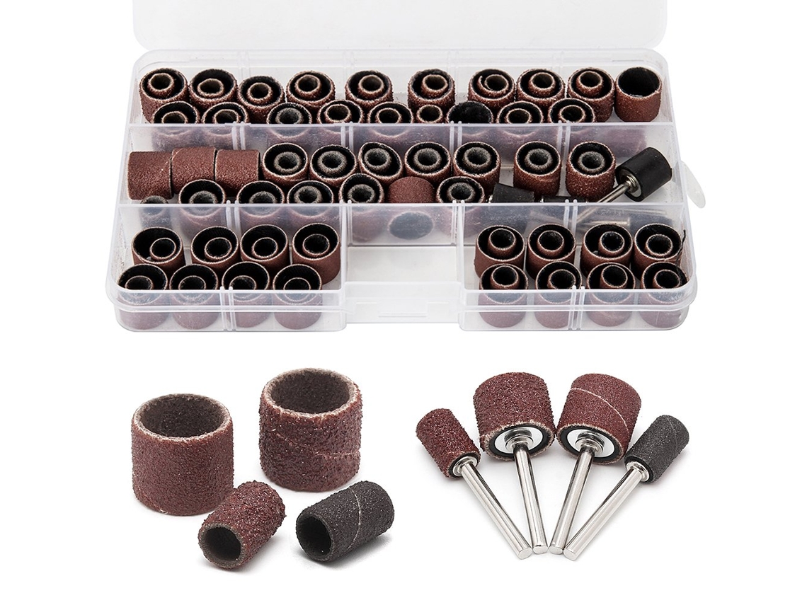 Conjunto de 104 lixas tambor grãos 60 a 320 para furadeira BRILVIBERA