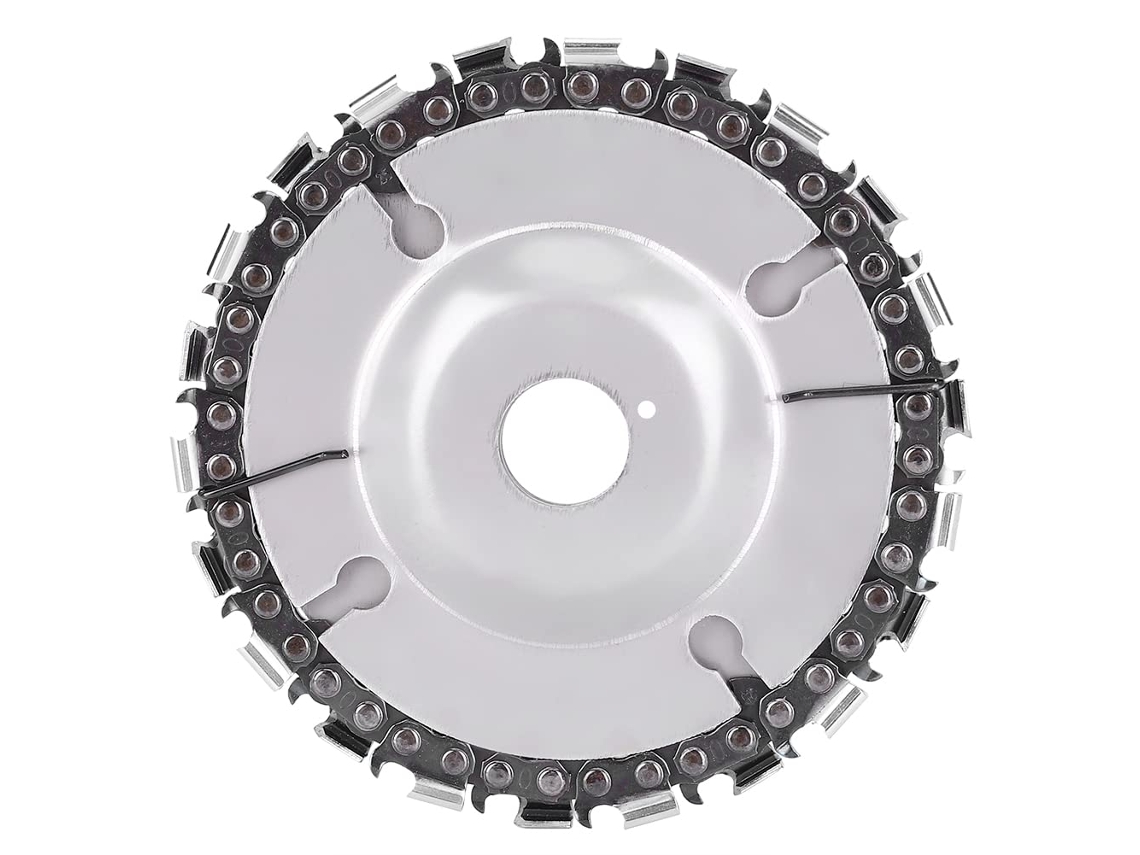 Disco De Corrente Para Madeira 4 Polegadas Com 22 Dentes Lâmina Serra Circular Esmerilhadeira Angular, Para Corte E