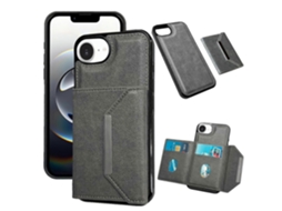Capa Para Iphone 16e Com Suporte E Compartimento Para Cartão, Feita Em Tpu Pu