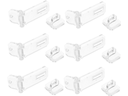Lifkome Conjunto De 6-fechaduras Acrílico Transparente Para Armários Com Trava Segura E Resistente A Arranhões Vitrines