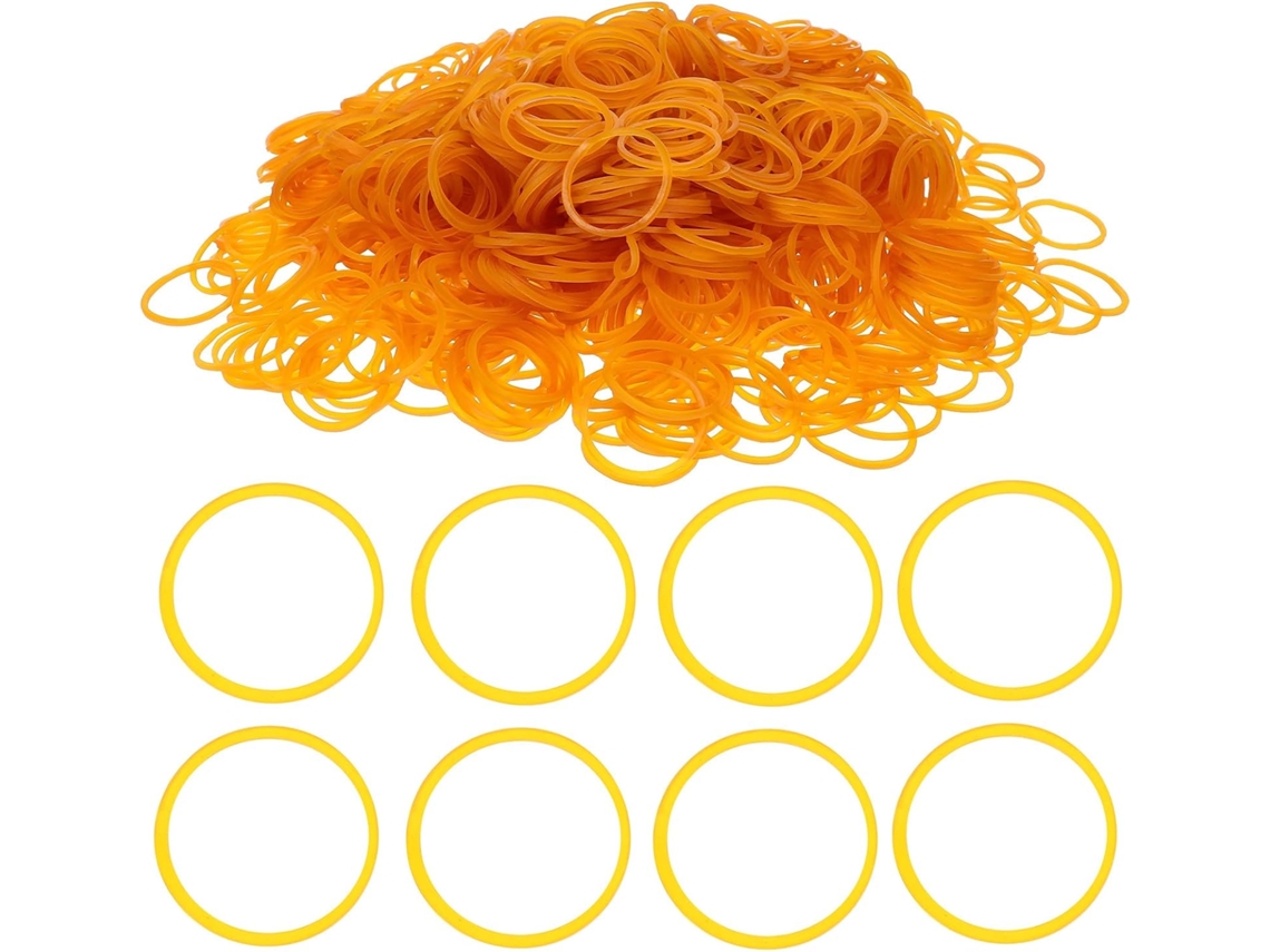 Conjunto De 1 Elásticos Borracha Amarelos Para Escritório