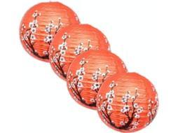 Conjunto De 4 Luminárias Com Estampa De Flor De Cerejeira Para Uso Interno Ou Externo.