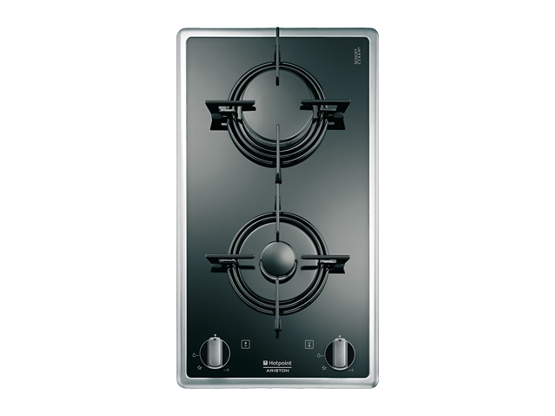 Placa de Gás HOTPOINT DK 2VS IX HA (Gás Natural - 28.8 cm - Preto)