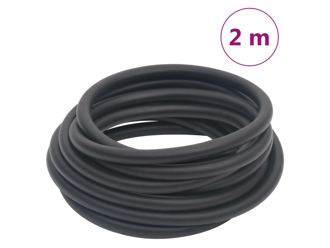Vidaxl Mangueira De Ar Híbrida 0,6" 2 M Borracha E Pvc Preto