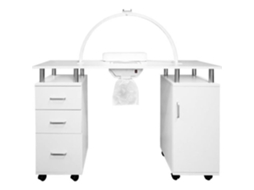 Mesa de Manicure Profissional e Candeeiro LED Meia Lua 75cm Salão de Beleza Monstershop Institute