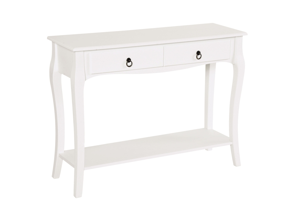 Mesa de console com gavetas e prateleira, design elegante, 100x33x75 cm S/MARCA