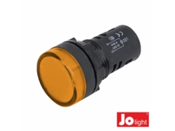 Painel Round Pilot Light 29mm 12v Amarelo Jolight