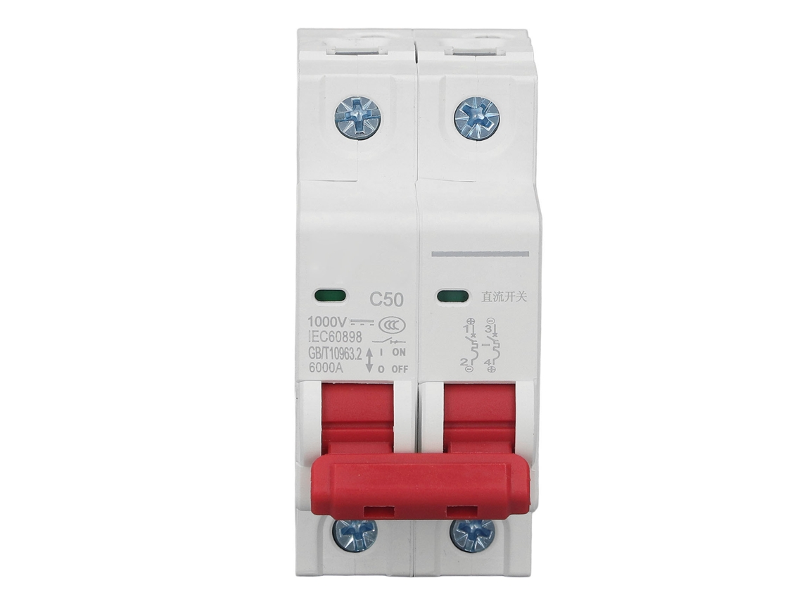 Interruptor de Circuito Dc 2p 50a 1000v para Sistema Solar Pv S/MARCA
