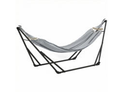 Suporte dobrável de aço para rede ZENCORE SERVICES, 268x89x100 cm, cinza