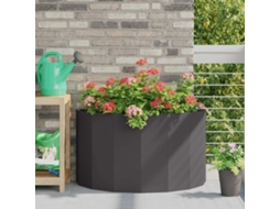 Vidaxl Floreira Preto 90 X 45 X 50 Cm Aço