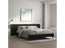 Vidaxl Cabeceira De Parede 240x1,5x80 Cm Derivados De Madeira Preto
