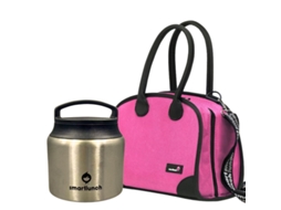 Set Lancheira Eve e Termo de Inox 630Ml Rosa SMARTLUNCH