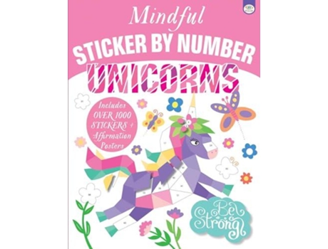 Livro Mindful Sticker By Number Unicorns De Eve Robertson (inglês)