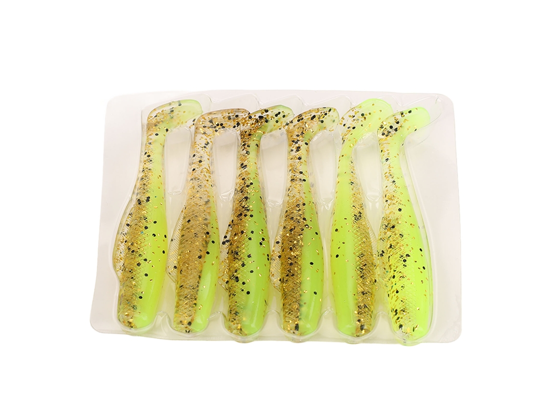 Iscas de Silicone com Cauda T 8cm 5g 6 Unidades