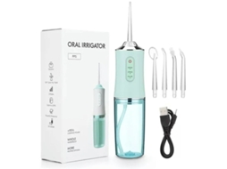 Irrigador Oral Yizhood Portátil Jet Floss Tooth Pick 4 Jet 220ml 3 Modos Ipx7 1400rpm Verde
