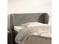 Vidaxl Cabeceira De Cama C/ Abas Veludo 103x23x78/88 Cm Cinzento-claro