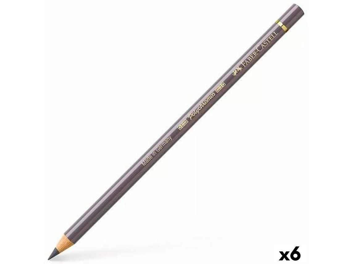 Lápis de Cores FABER-CASTELL Polychromos Cinzento 6 Unidades