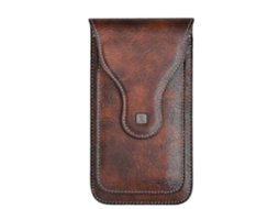 Browm26-27 Sleek Pu Leather Waist Phone Holster - Secure Belt Clip Holder For Devices Under 6.5 Inches