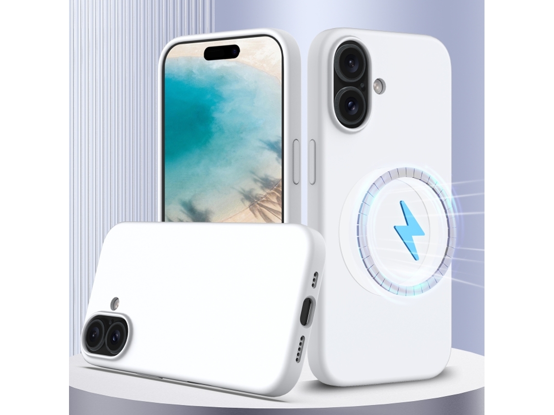 Capa De Silicone Com Magsafe Para Iphone 16 Plus - À Prova De Choque E Resistente A Quedas
