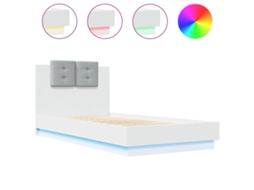 Bed Frame, Bed Frames Vidaxl Branco Madeira Processada (75 X 190 Cm)