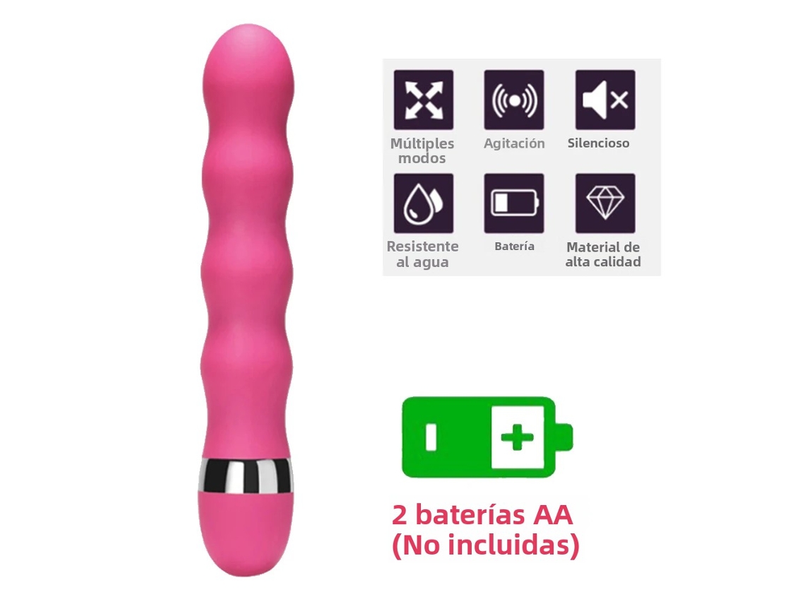 Vibrador Av para Uso Vaginal Feminino, Masturbador Tipo Dildo Movido a Bateria MDUG (vermelho)