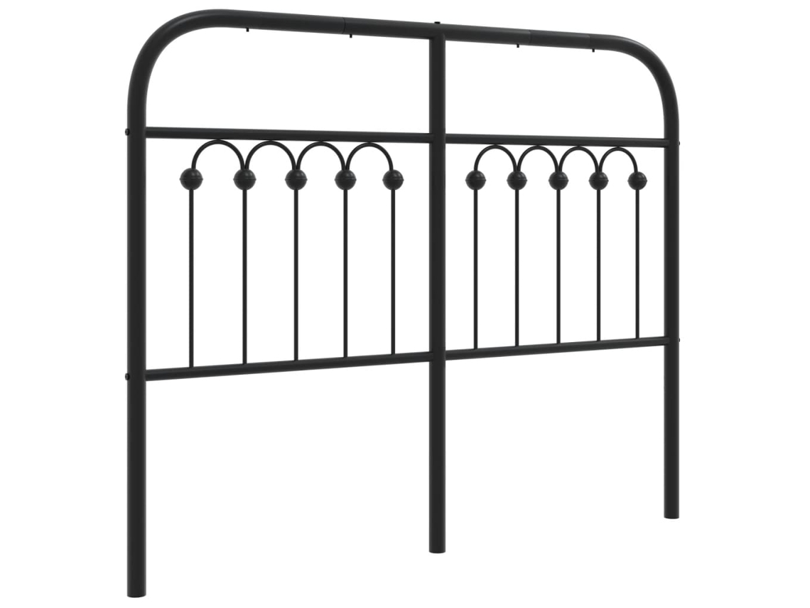 Headboard, Headboards Vidaxl Preto Aço (120 Cm)