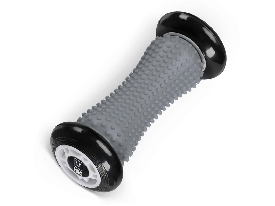 Bola De Massagem Para Os Pés Zengo - Bastão Massageador Muscular Fáscia E Silicone Com Pontas Exercícios Cinza