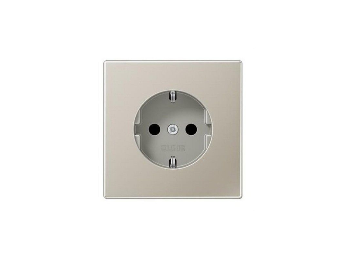 Tomada Alemã 16a 250v Aço Jung Es1521ki