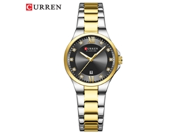 Relógio Feminino De Pulso Com Strass, À Prova D'água, Com Calendário E Movimento De Quartzo.