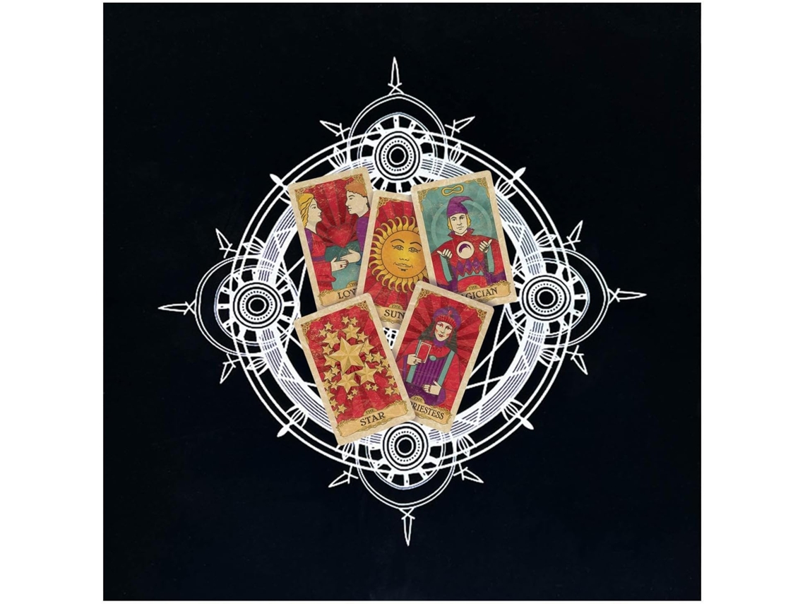 Tapete Quadrado Para Tarô, 49x49 Cm, Para Leitura De Cartas Oráculo |