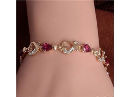 Moda Feminina Pulseira De Cristal Roxo Nostalgia88