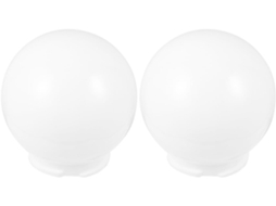 Globo De Luz Acrílico Branco, Conjunto De 2 Peças Para Luminárias Externas, Substituição Simples E Resistente.
