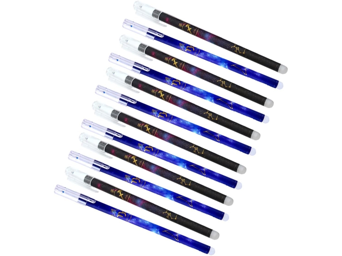 24 Canetas Em Gel Apagáveis Com Corpo De Plástico, Esferográficas A