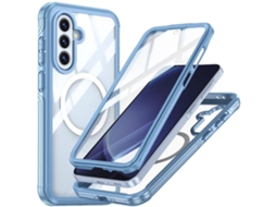 Capa Robusta Para Samsung A57 Proteção 360, À Prova De Choque, Poeira Azul Panoona