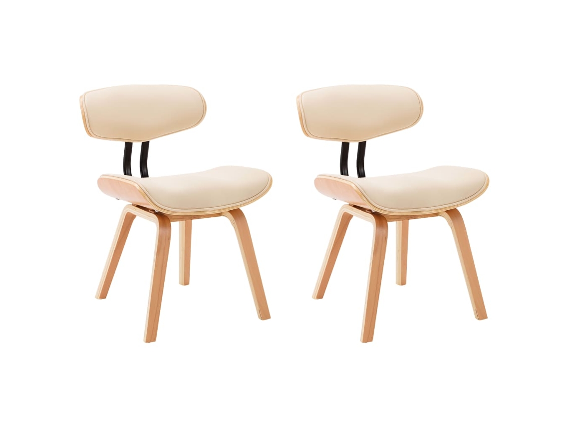 Dining Chair, Dining Chairs Vidaxl Creme Couro Artificial (n/a)
